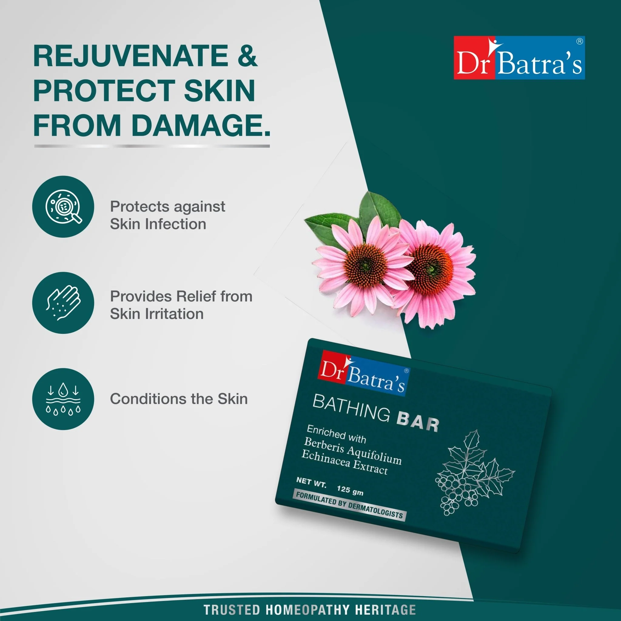 Bathing Bar - Soap 125g – Long-Lasting Moisture & Infection Protection with Berberis & Aquifolium | For Men & Women - Image 3