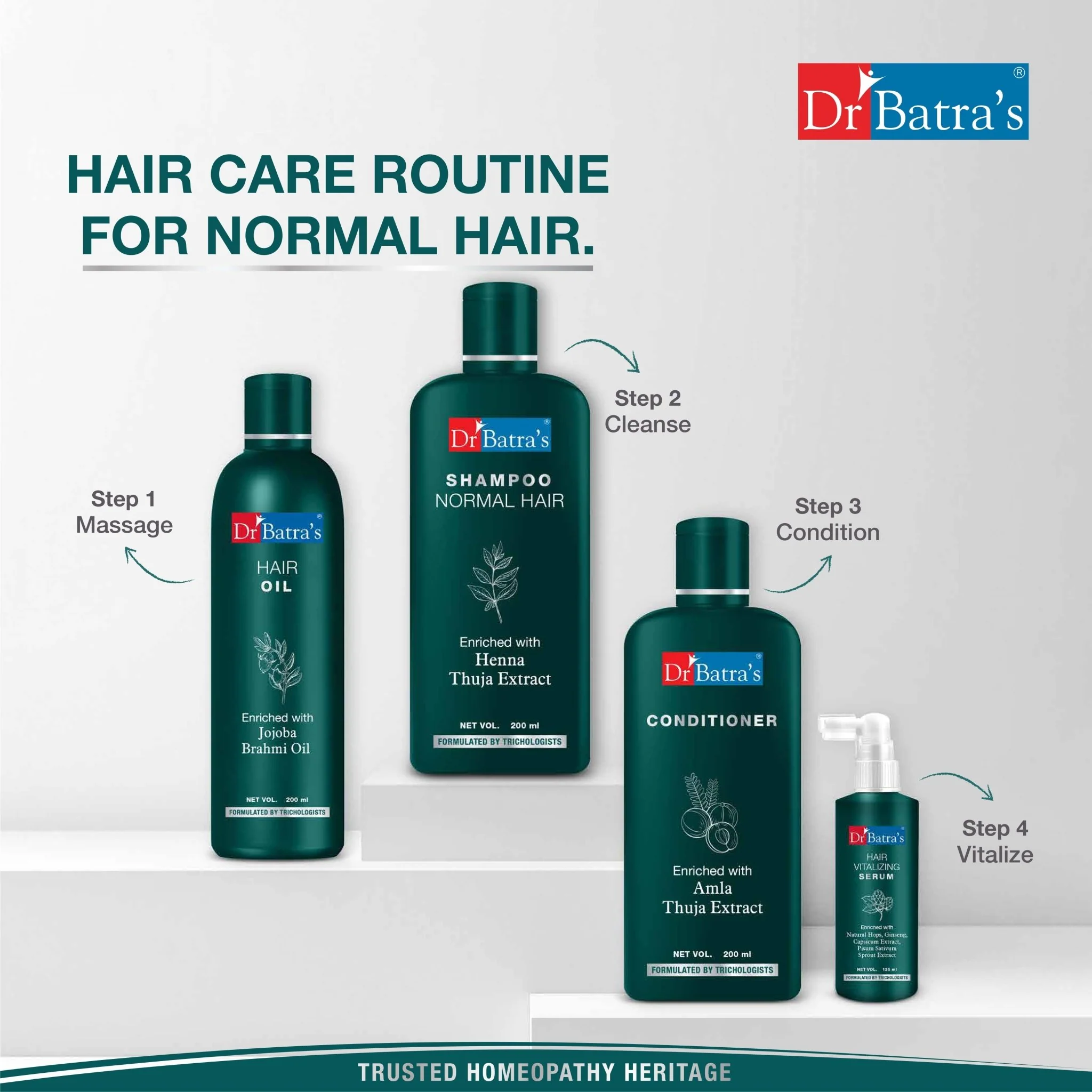 Dr Batra’s Shampoo for Normal Hair | With Henna & Thuja | Controls Oil Balance, Prevents Dryness & Adds Shine | Gentle Daily Care | - Image 7