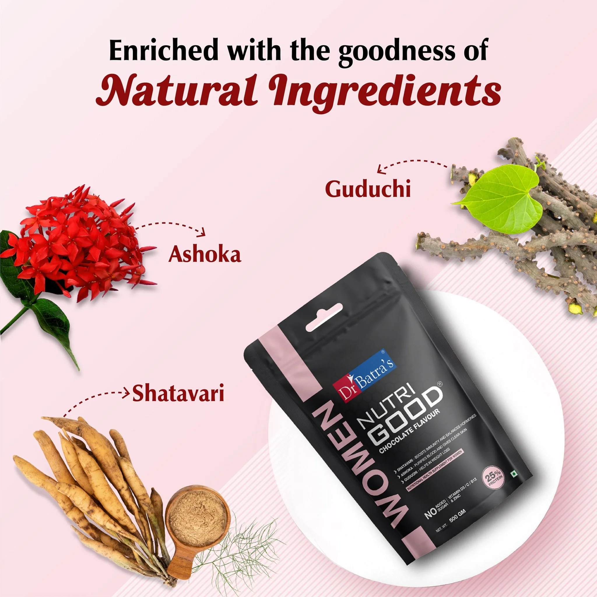 Dr Batra’s Nutrigood Women - Nutritional Health Protein & Multivitamin for Women - Chocolate Flavour - Image 5