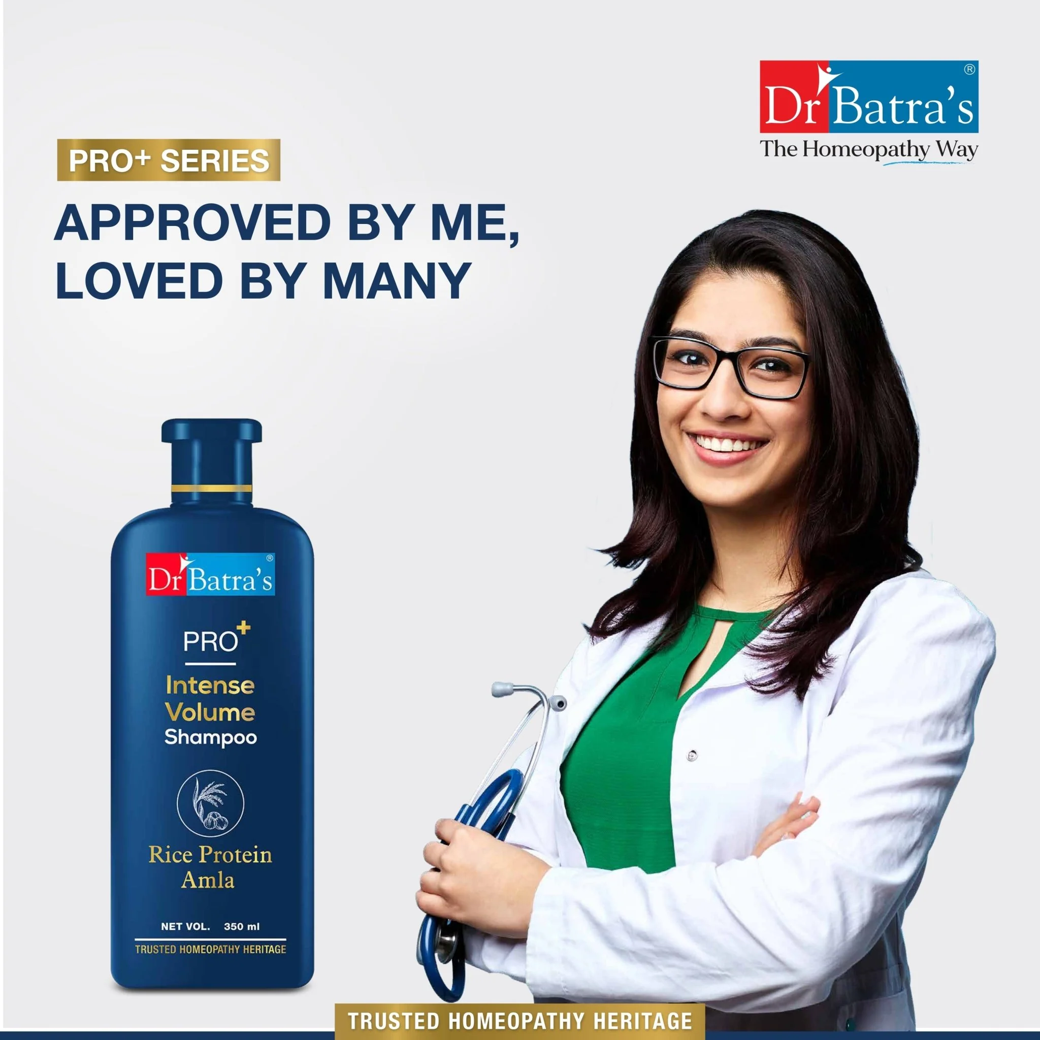 Dr Batra’s PRO+ Intense Hair Volume Shampoo | With Rice Protein, Thuja & Amla | Nourishes from Roots, Adds Volume & Improves Hair Texture | 350 ml - Image 8