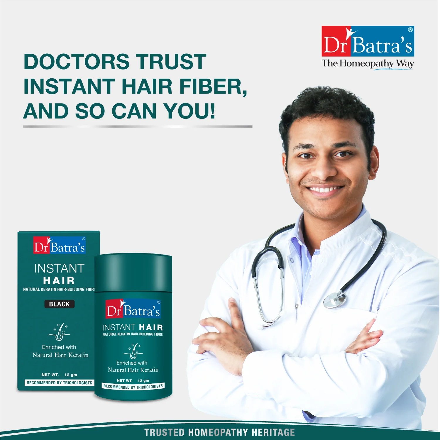 Instant Hair Natural keratin Hair Building Fibre - Black - Image 8