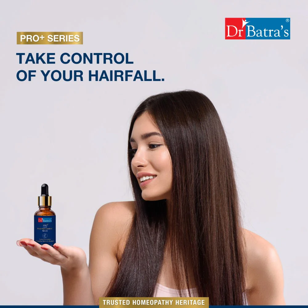 Dr Batra’s PRO+ Hair Fall Control Serum | With Larix Europaea, Camellia Sinensis & Biotin | Reactivates Hair Growth, Reduces Hair Fall & Adds Shine | 30 ml - Image 5