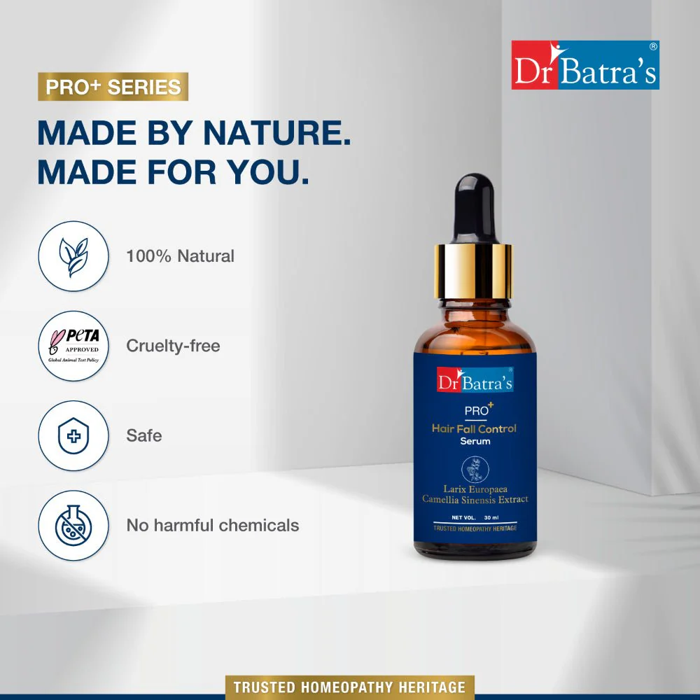 Dr Batra’s PRO+ Hair Fall Control Serum | With Larix Europaea, Camellia Sinensis & Biotin | Reactivates Hair Growth, Reduces Hair Fall & Adds Shine | 30 ml - Image 8