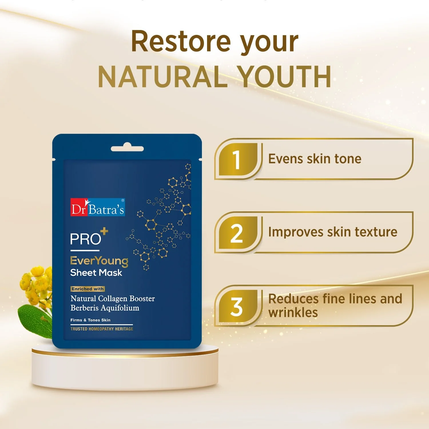 PRO+ EverYoung Face Sheet Mask - Dr Batra’s - Image 6